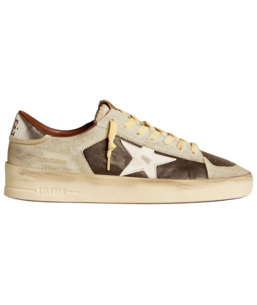 GOLDEN GOOSE DELUXE BRAND Бежевые низкие кроссовки / кеды, фото 1