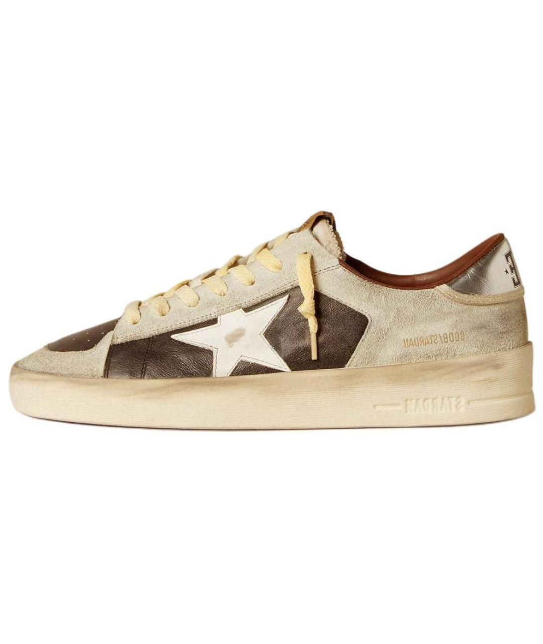 GOLDEN GOOSE DELUXE BRAND Бежевые низкие кроссовки / кеды, фото 2