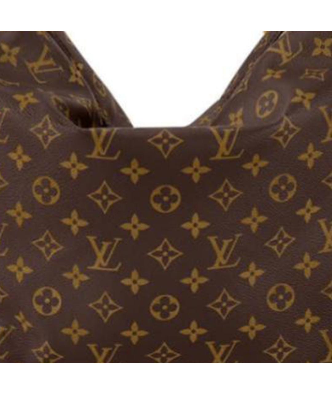 LOUIS VUITTON Коричневая кожаная сумка через плечо, фото 5