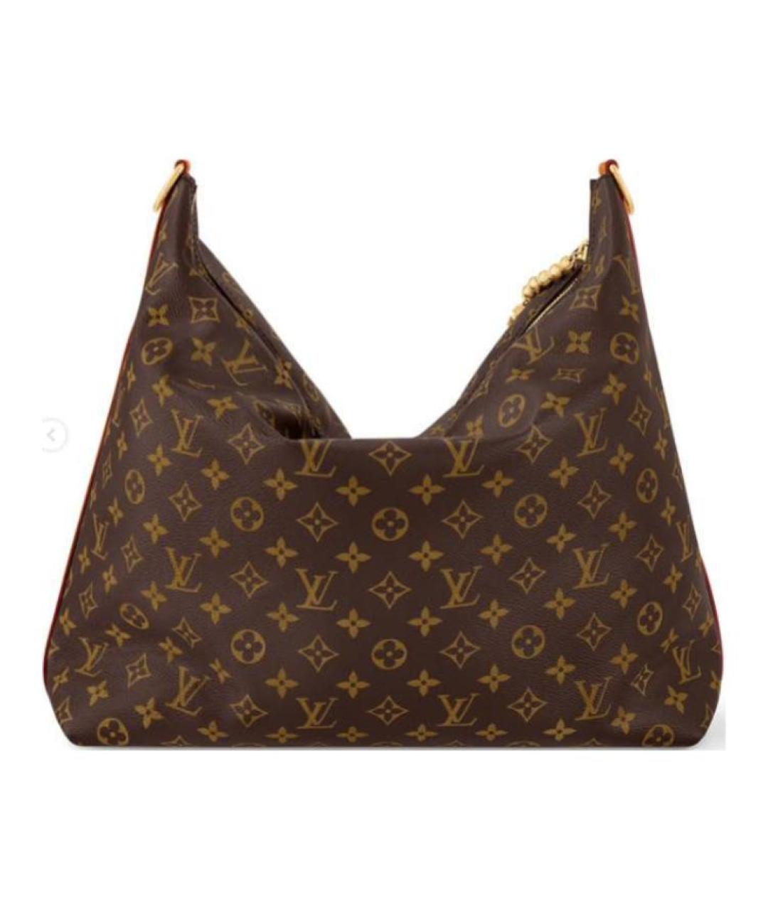 LOUIS VUITTON Коричневая кожаная сумка через плечо, фото 3