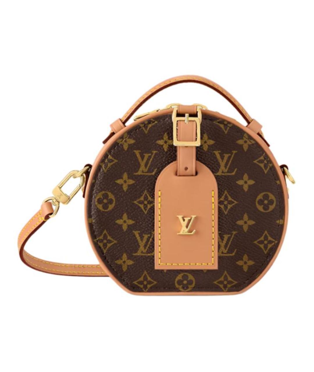 LOUIS VUITTON Коричневая кожаная сумка через плечо, фото 1