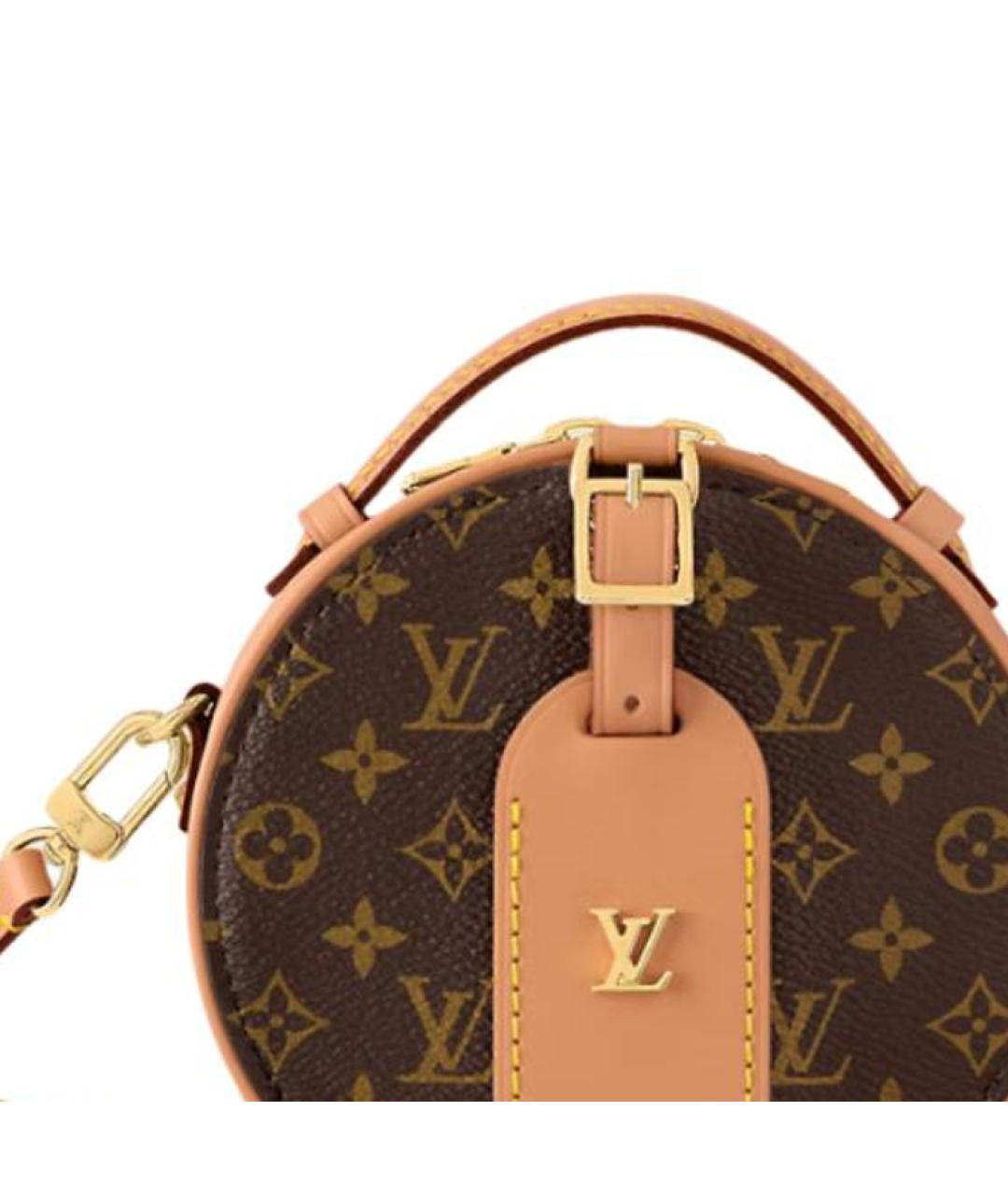 LOUIS VUITTON Коричневая кожаная сумка через плечо, фото 5