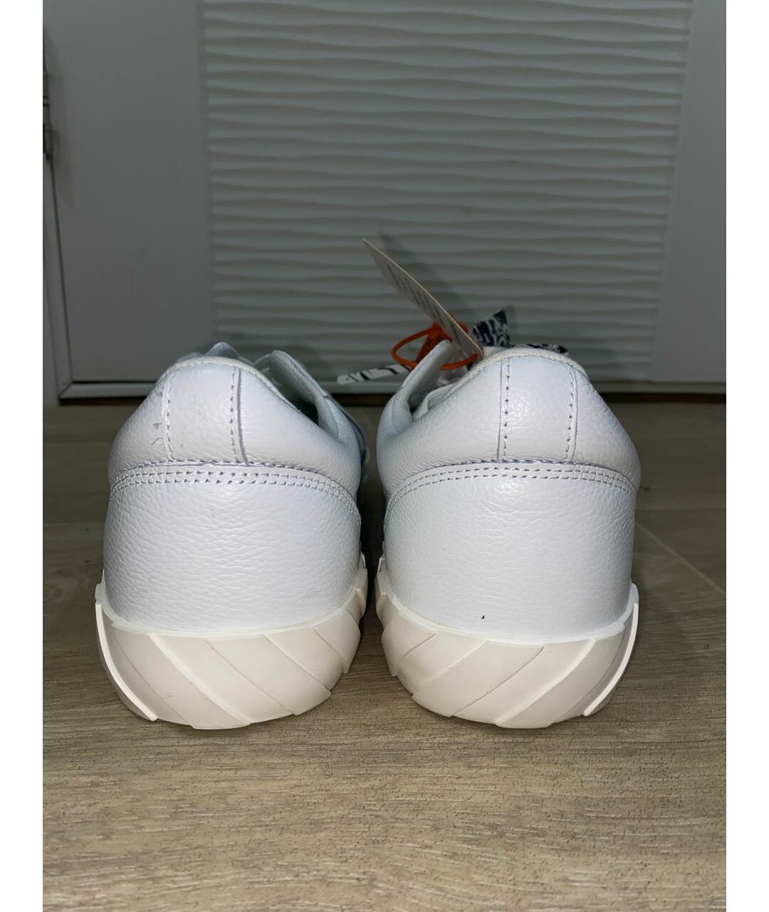 OFF-WHITE Белые кожаные низкие кроссовки / кеды, фото 5