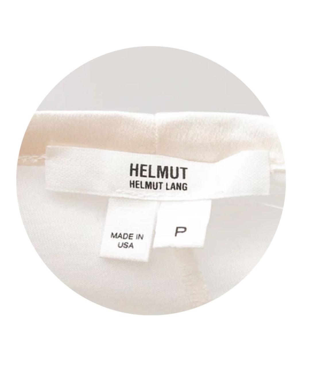 HELMUT LANG Белая шерстяная юбка миди, фото 3