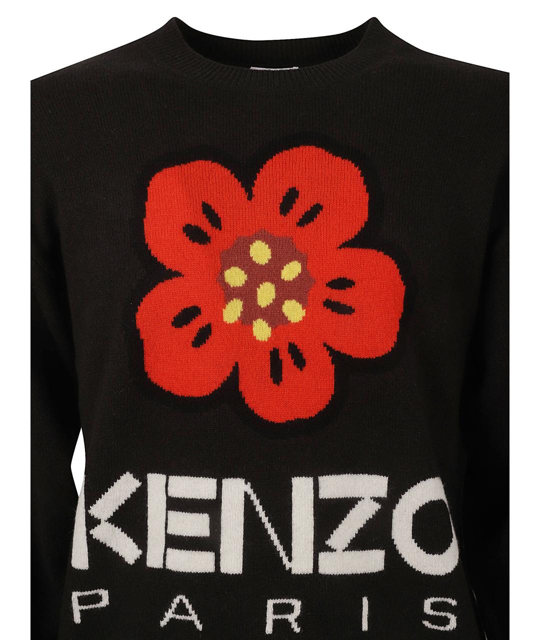 KENZO Черный шерстяной джемпер / свитер, фото 3