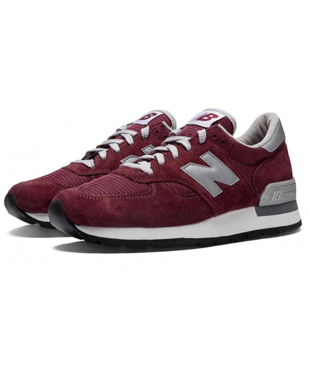 NEW BALANCE Бордовые низкие кроссовки / кеды, фото 3