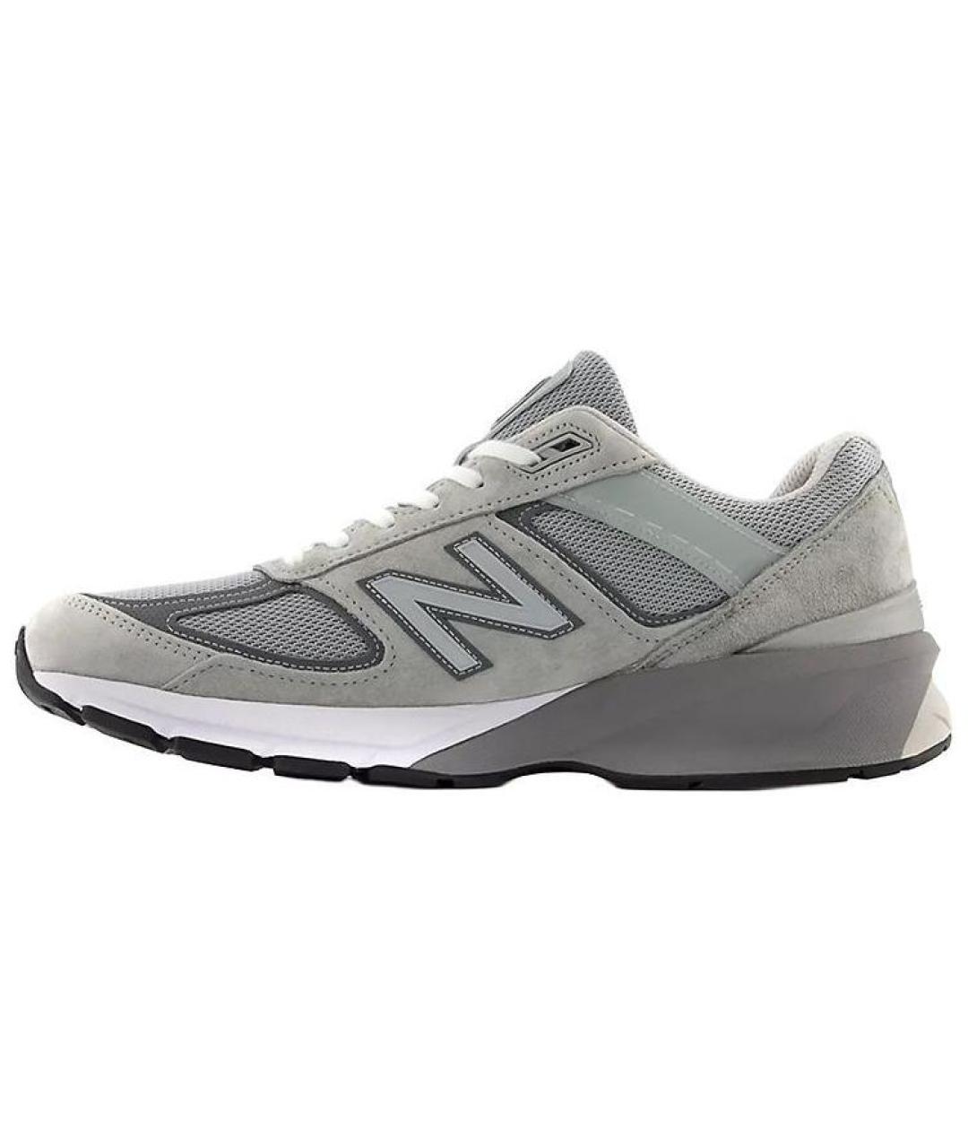 NEW BALANCE Серые кожаные низкие кроссовки / кеды, фото 3