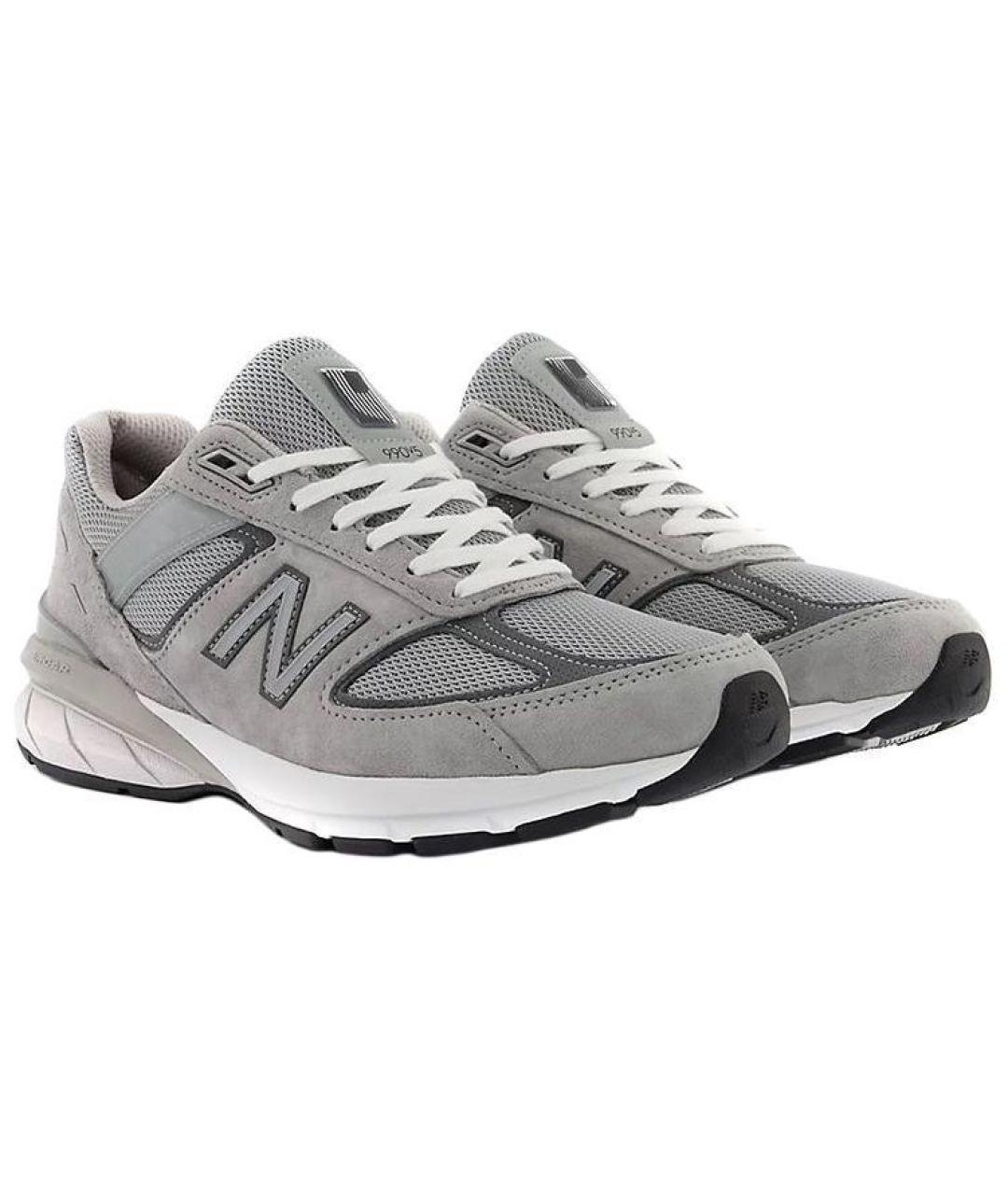 NEW BALANCE Серые кожаные низкие кроссовки / кеды, фото 4
