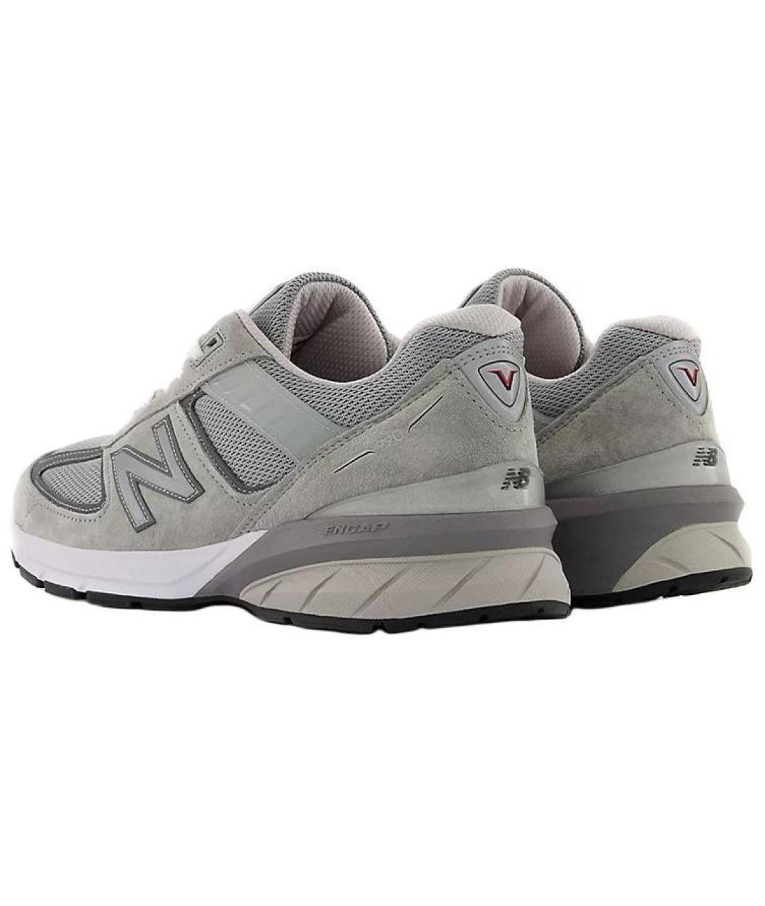 NEW BALANCE Серые кожаные низкие кроссовки / кеды, фото 5