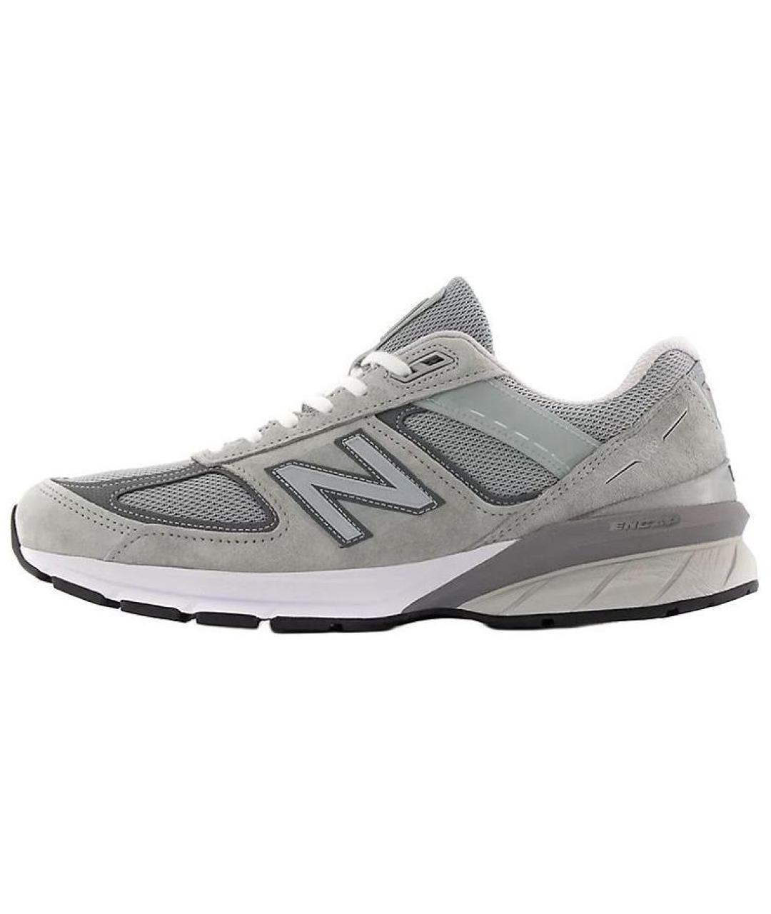NEW BALANCE Серые кожаные низкие кроссовки / кеды, фото 2