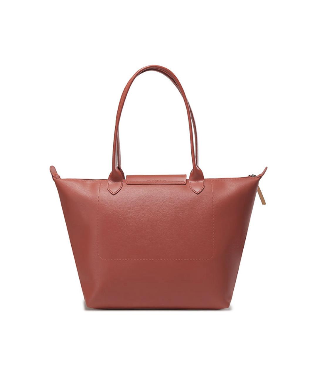 LONGCHAMP Коричневая кожаная сумка через плечо, фото 4