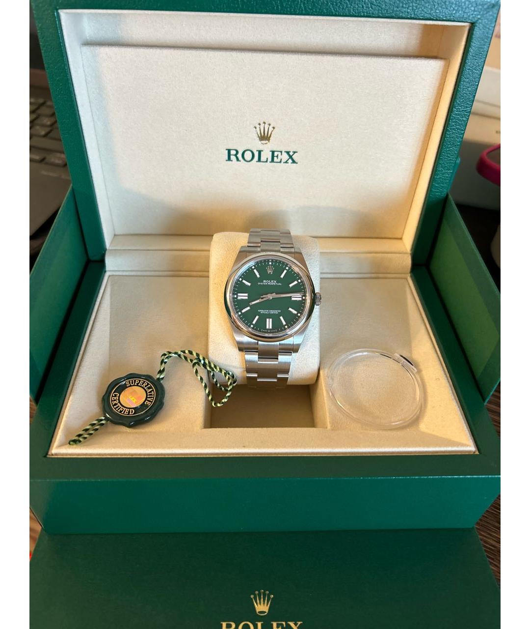 ROLEX Зеленые часы, фото 2