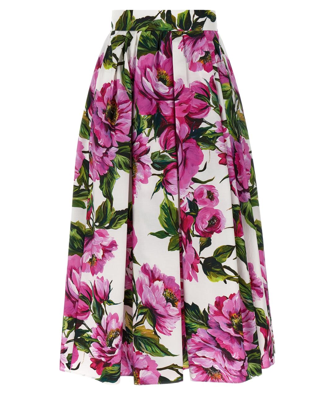 DOLCE&GABBANA Мульти хлопковая юбка миди, фото 1