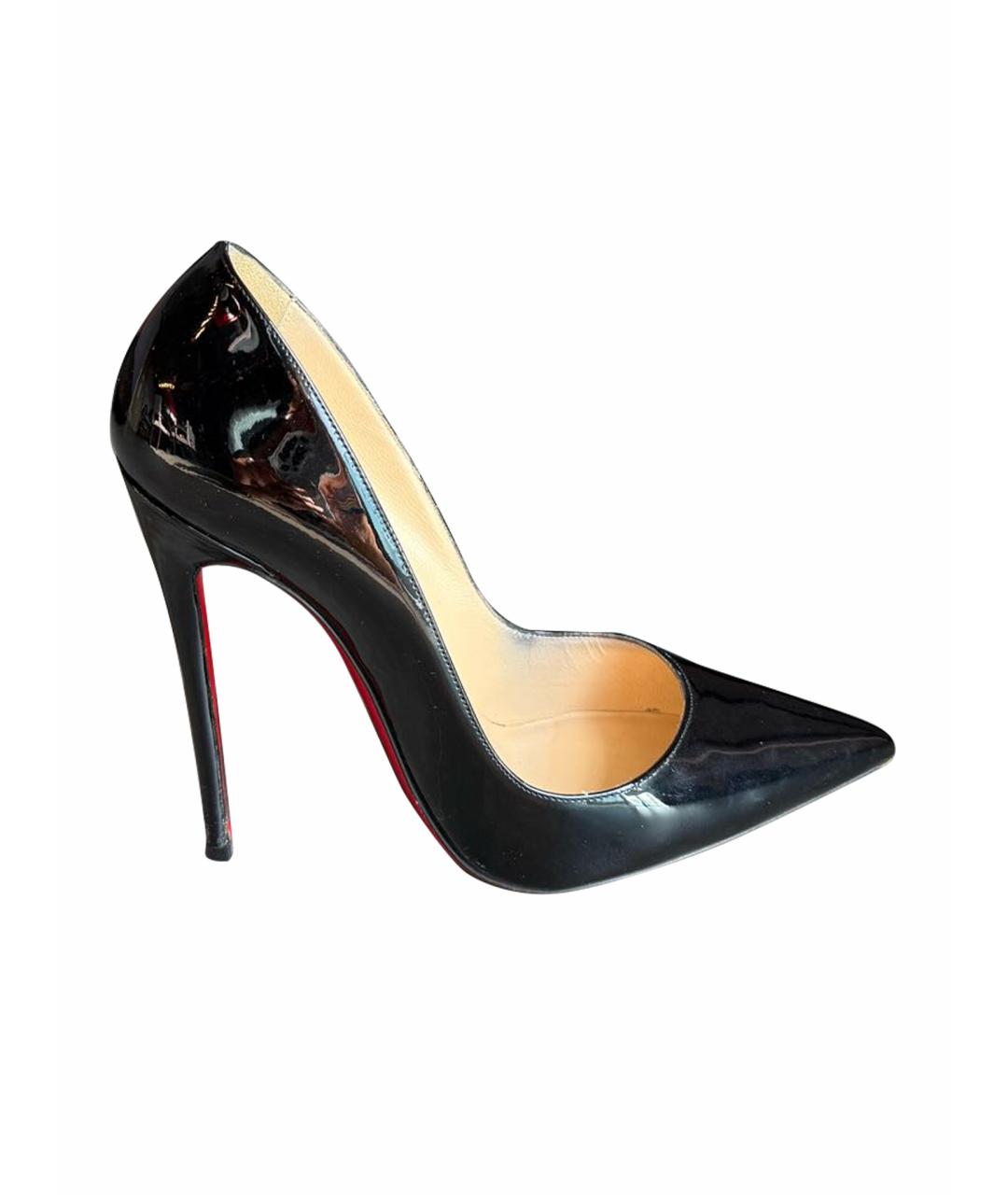 CHRISTIAN LOUBOUTIN Черные туфли из лакированной кожи, фото 1