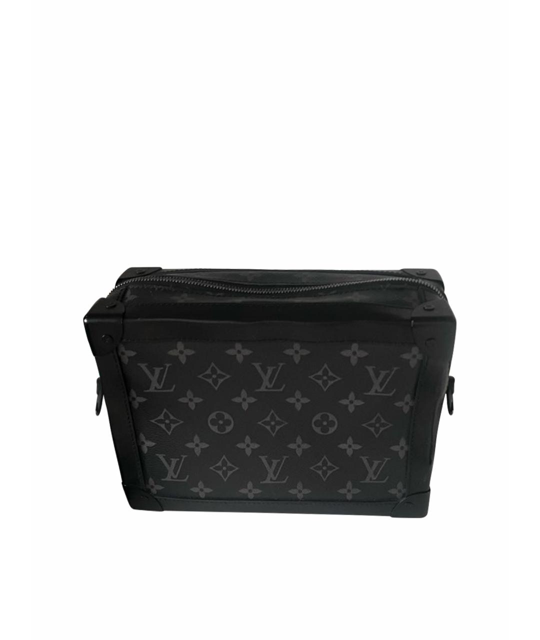 LOUIS VUITTON Черная кожаная сумка на плечо, фото 1