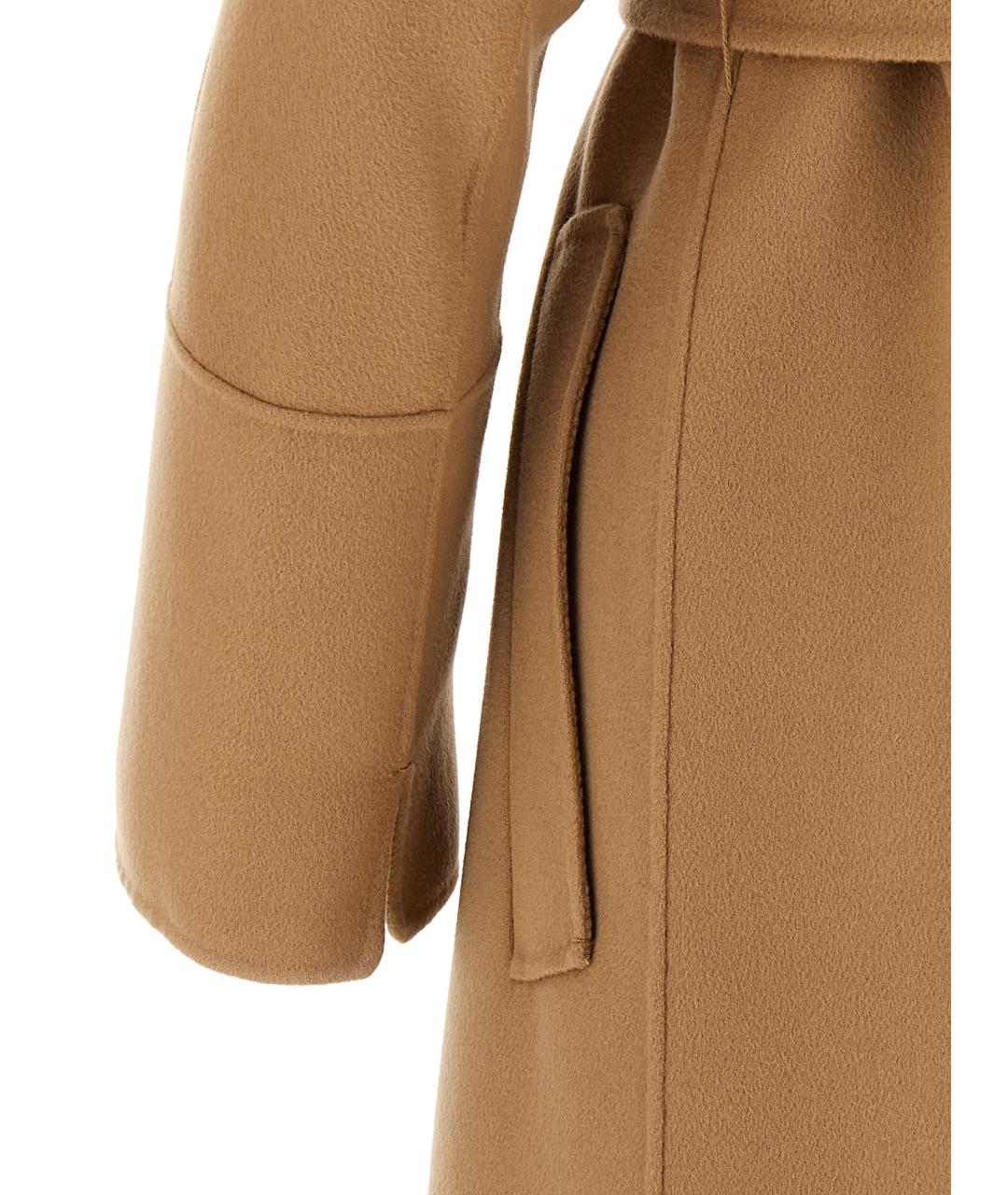 'S MAX MARA Бежевое шерстяное пальто, фото 4
