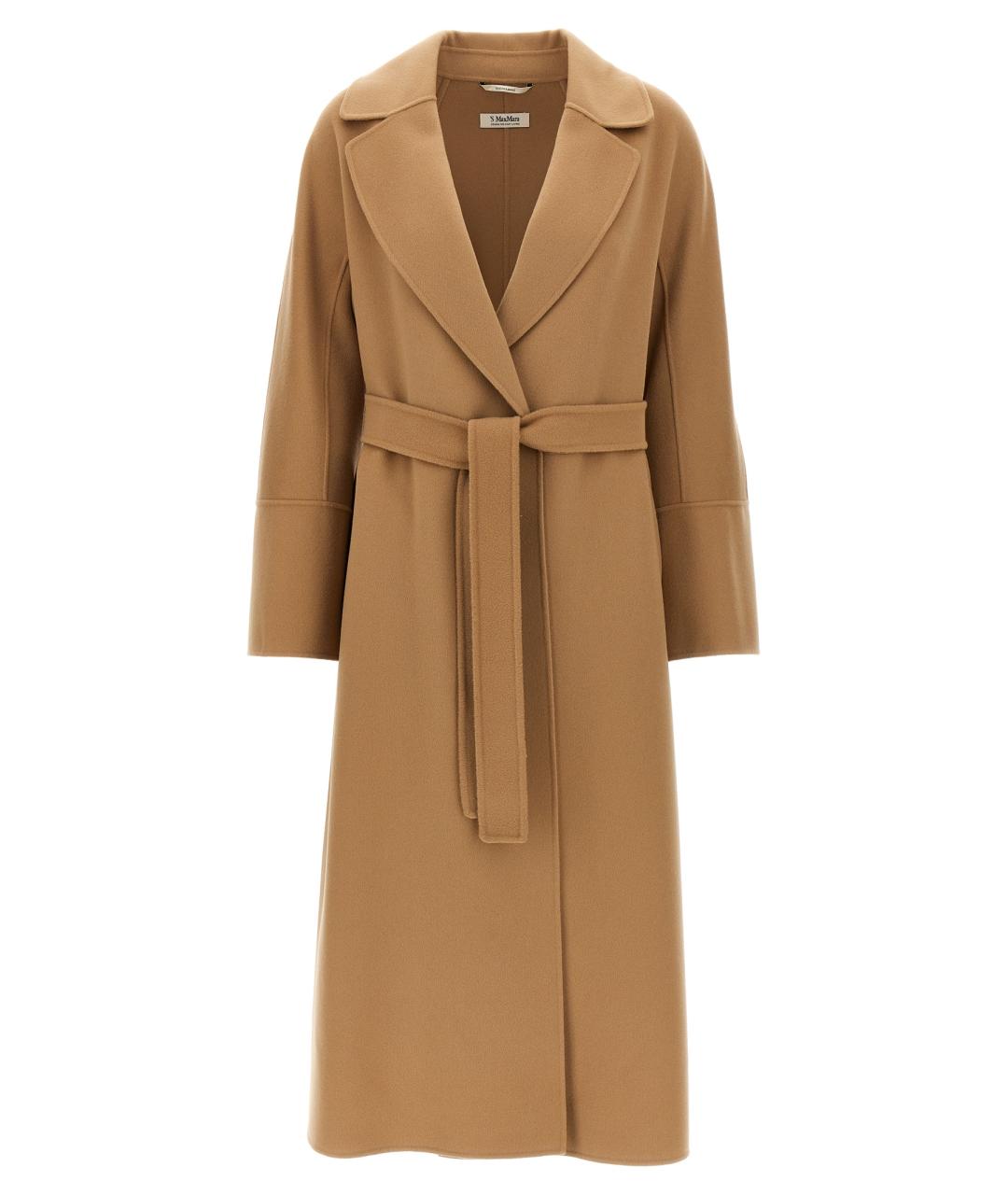 'S MAX MARA Бежевое шерстяное пальто, фото 1