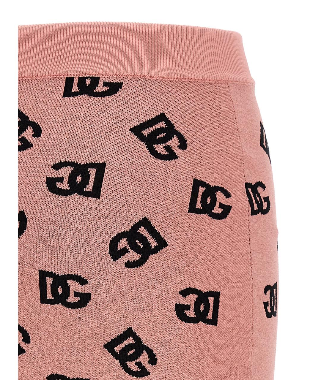 DOLCE&GABBANA Розовая вискозная юбка миди, фото 4