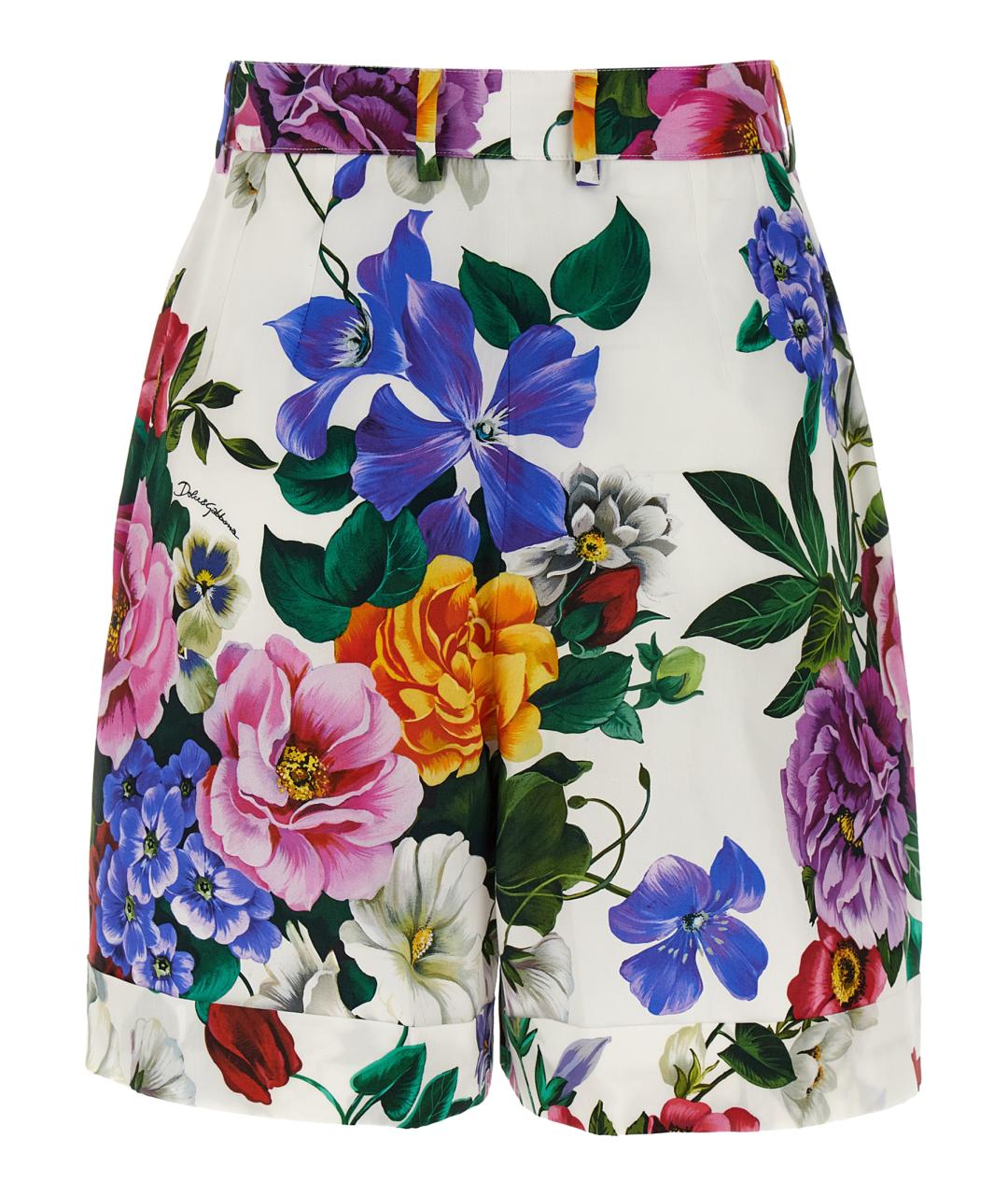 DOLCE&GABBANA Мульти хлопковые шорты, фото 2