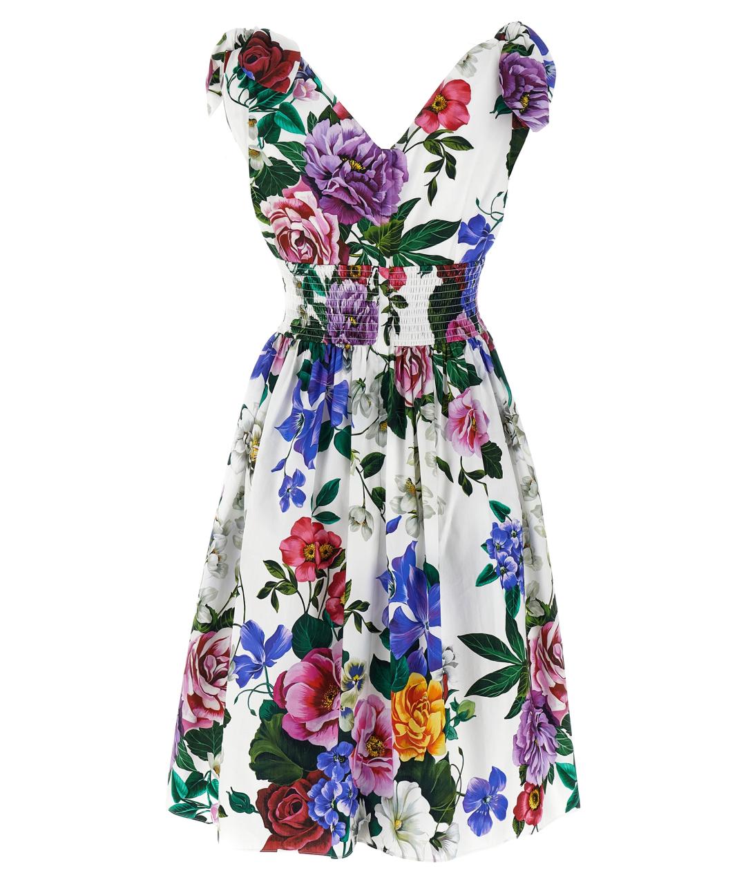 DOLCE&GABBANA Мульти хлопковое повседневное платье, фото 2