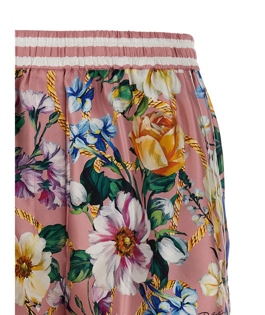 DOLCE&GABBANA Мульти шелковые шорты, фото 3