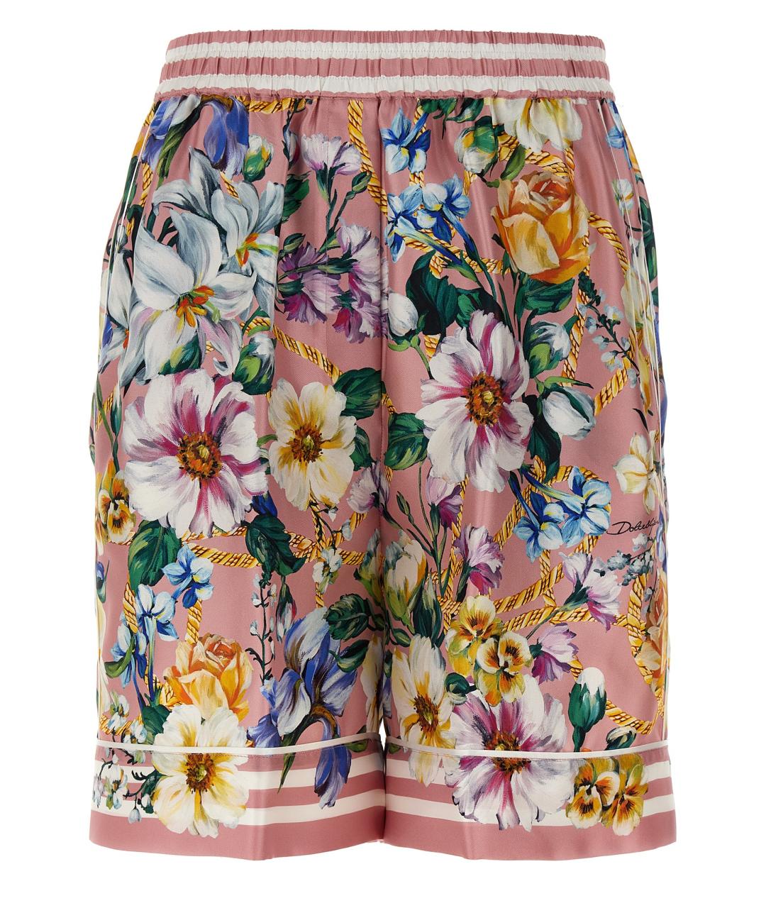 DOLCE&GABBANA Мульти шелковые шорты, фото 1