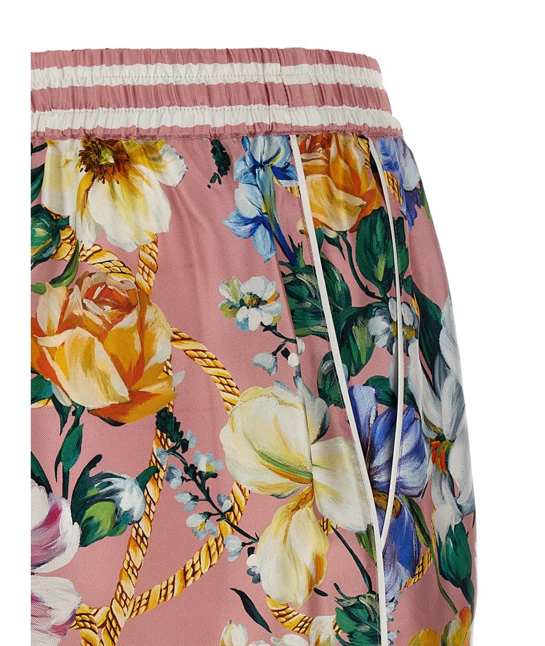 DOLCE&GABBANA Мульти шелковые шорты, фото 4