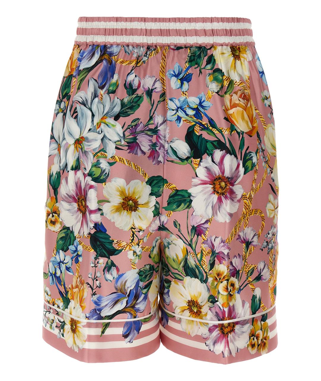 DOLCE&GABBANA Мульти шелковые шорты, фото 2