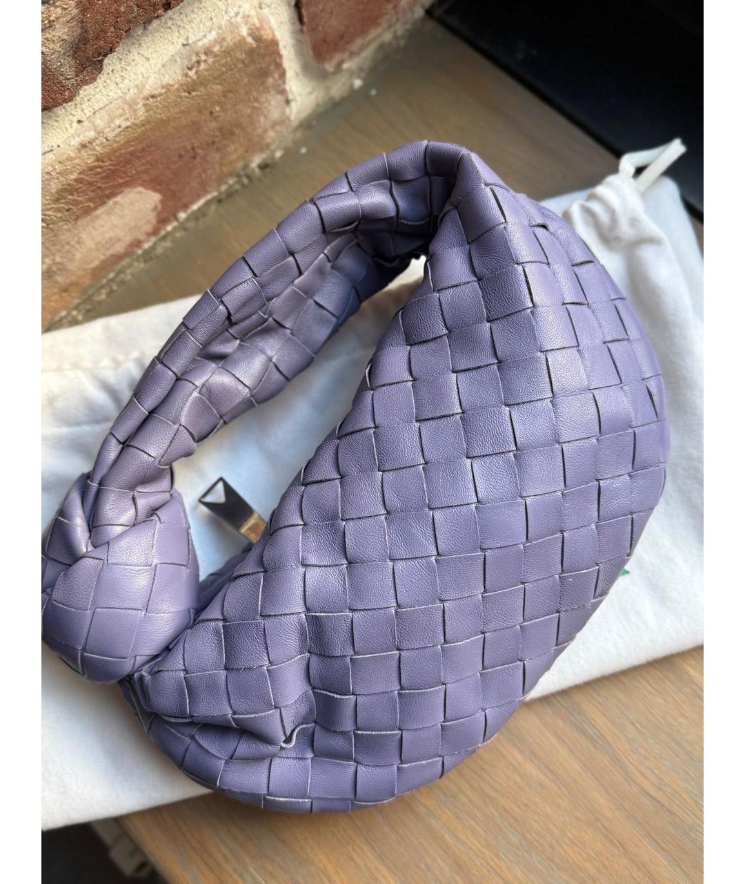 BOTTEGA VENETA Фиолетовая кожаная сумка с короткими ручками, фото 2