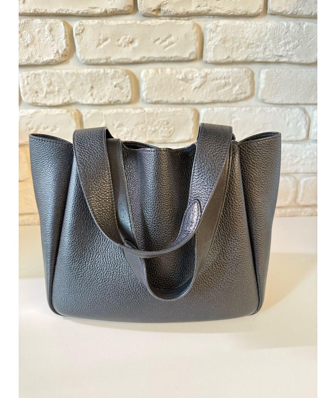 PRADA Черная кожаная сумка тоут, фото 4