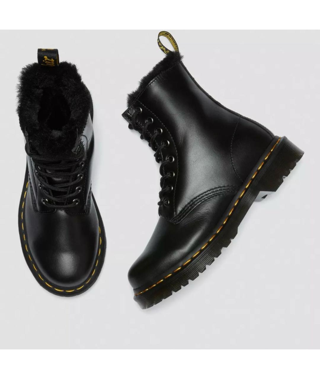 DR. MARTENS Черные кожаные ботинки, фото 4