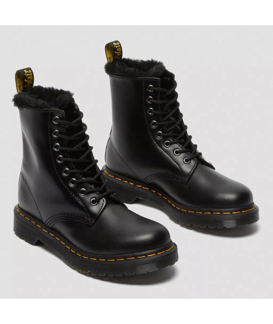 DR. MARTENS Черные кожаные ботинки, фото 3