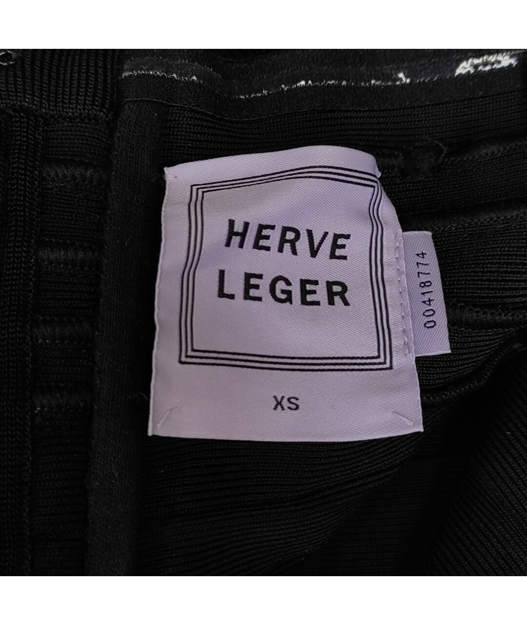 HERVE LEGER Черное платье, фото 3