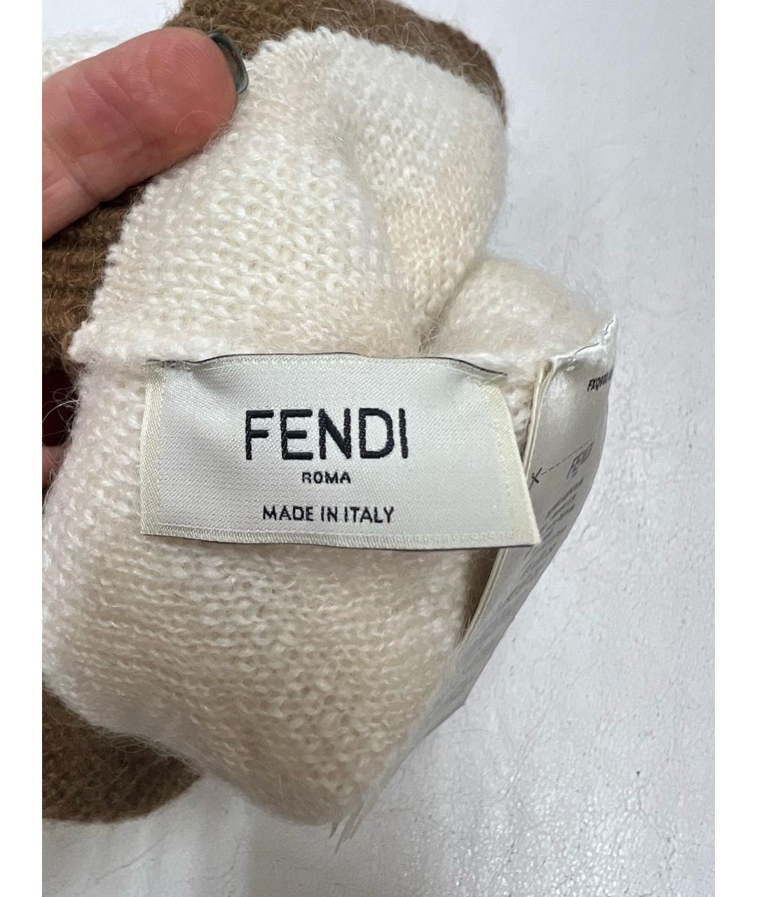 FENDI Бежевая кашемировая шапка, фото 6