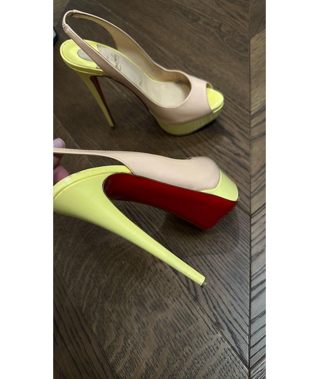 CHRISTIAN LOUBOUTIN Желтые туфли, фото 7