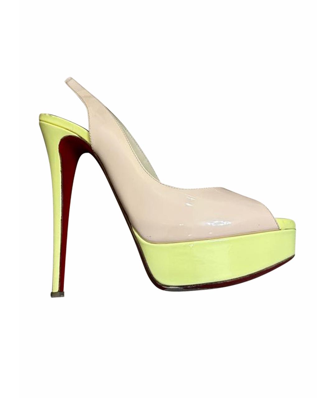 CHRISTIAN LOUBOUTIN Желтые туфли, фото 1