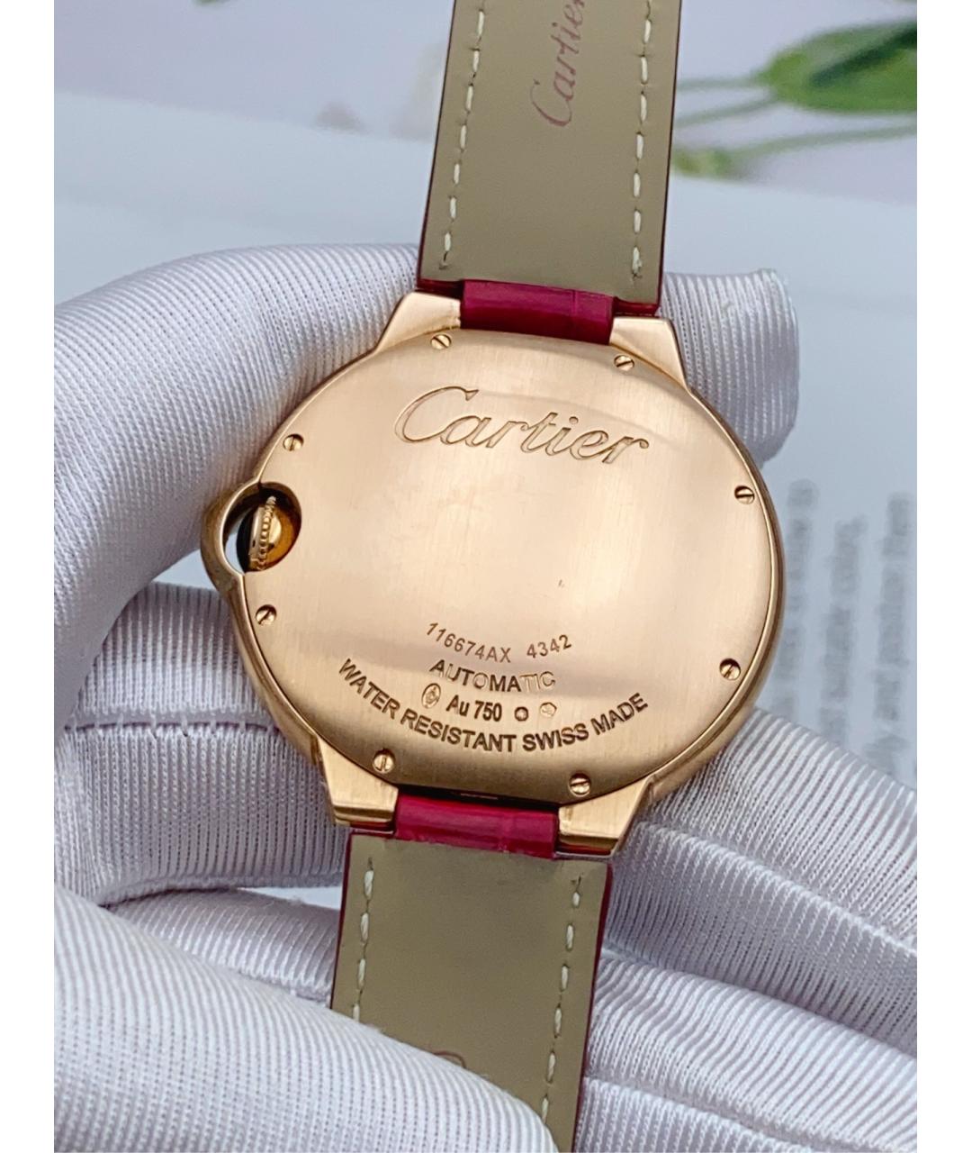 CARTIER Белые часы из розового золота, фото 6