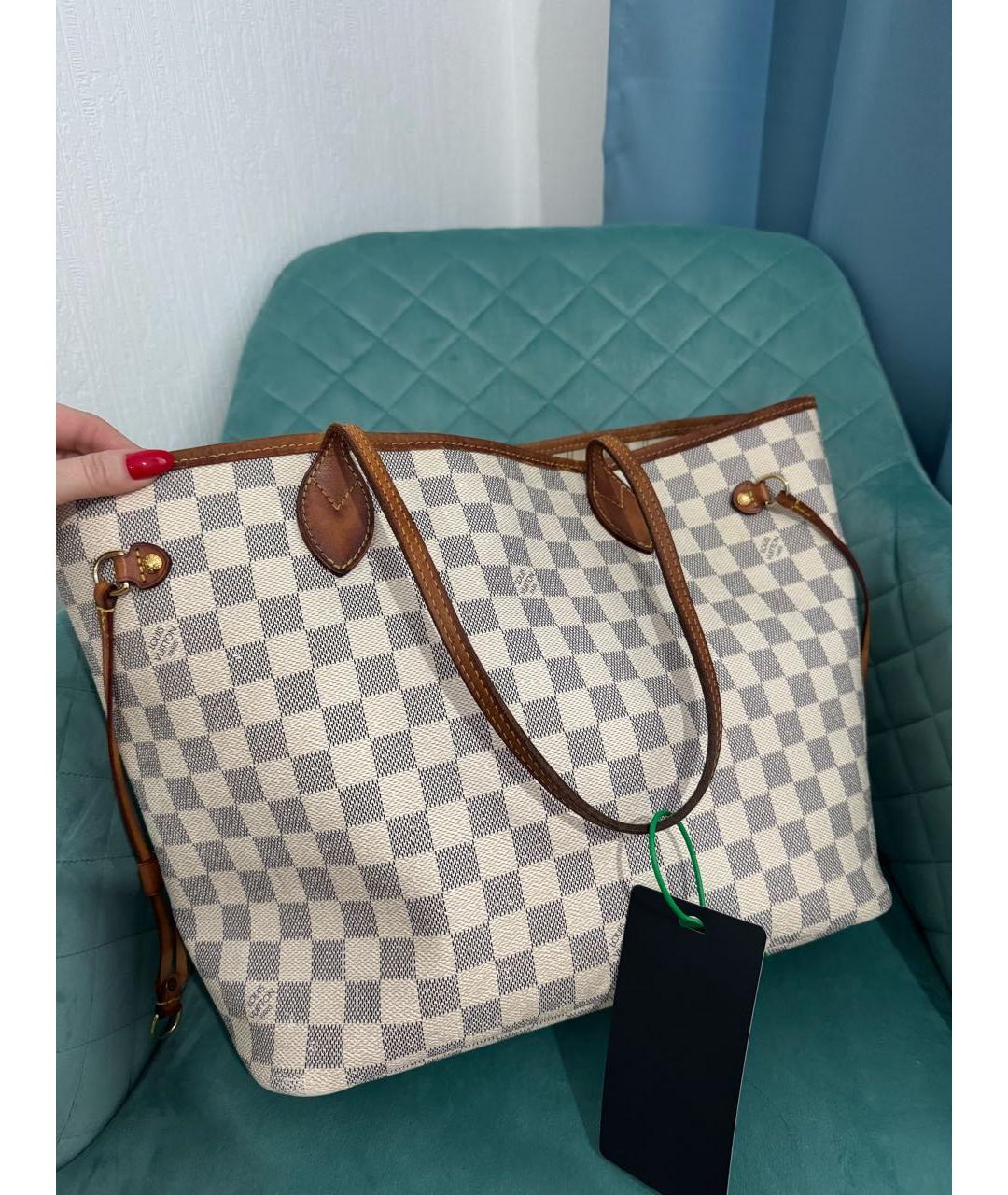 LOUIS VUITTON Белая сумка тоут, фото 3