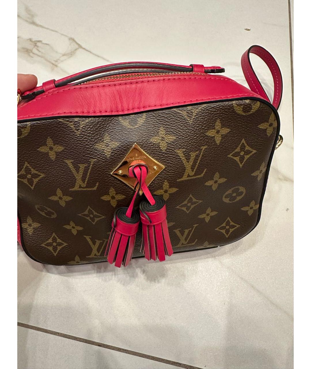 LOUIS VUITTON Коричневая кожаная сумка через плечо, фото 2