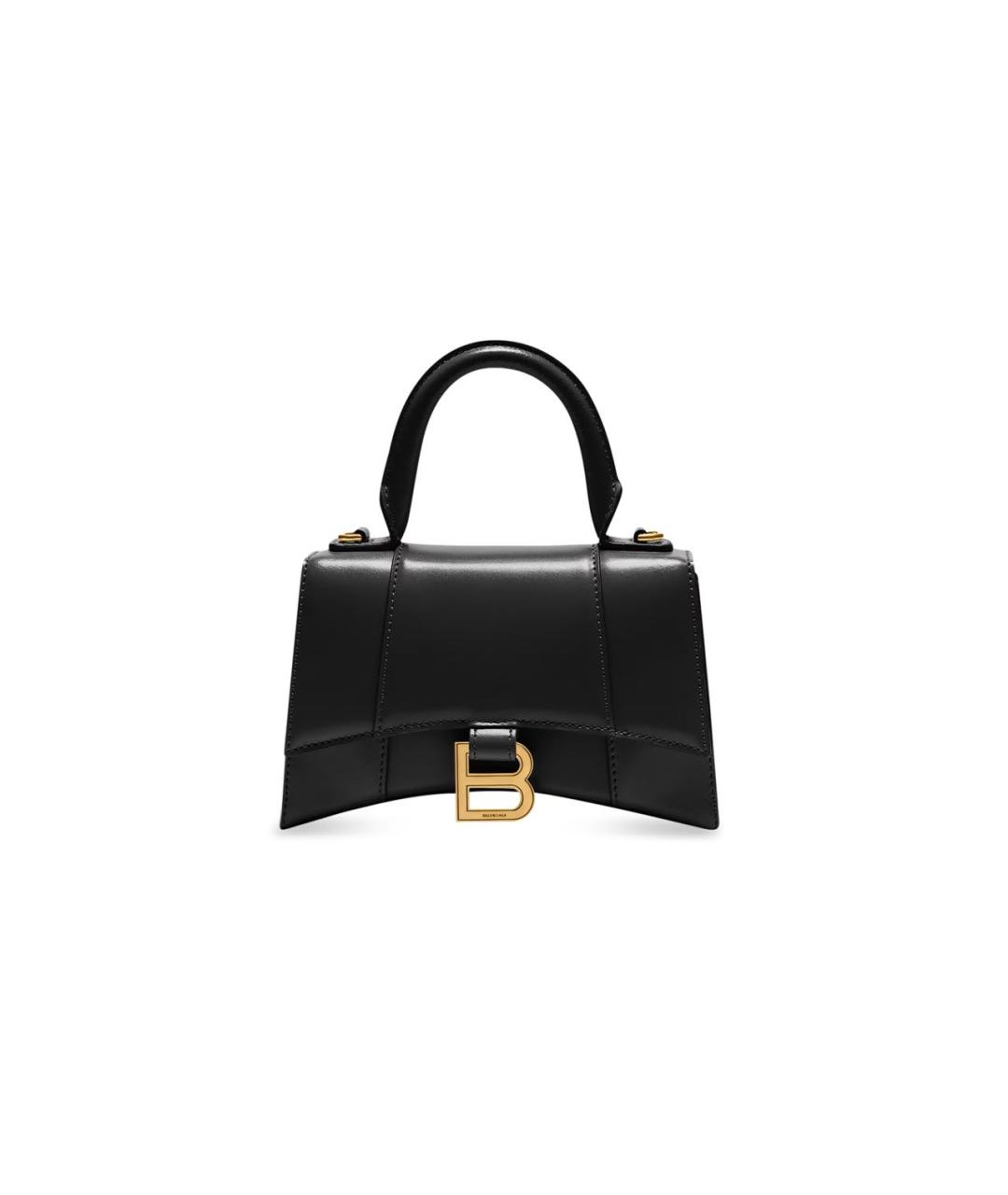 BALENCIAGA Черная кожаная сумка через плечо, фото 1