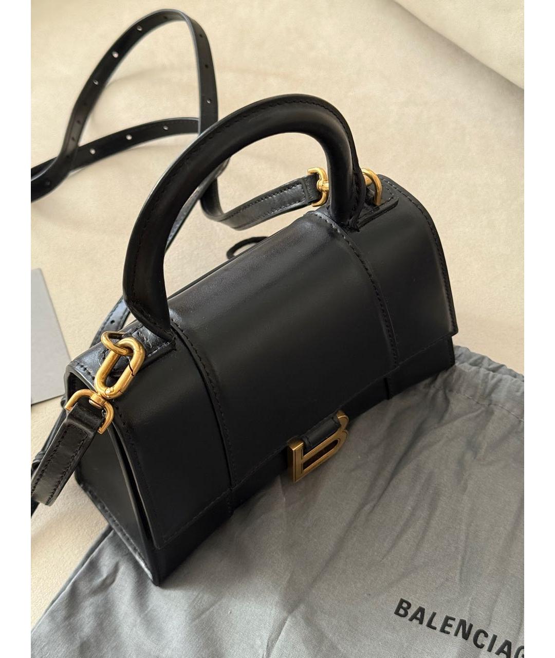 BALENCIAGA Черная кожаная сумка через плечо, фото 7