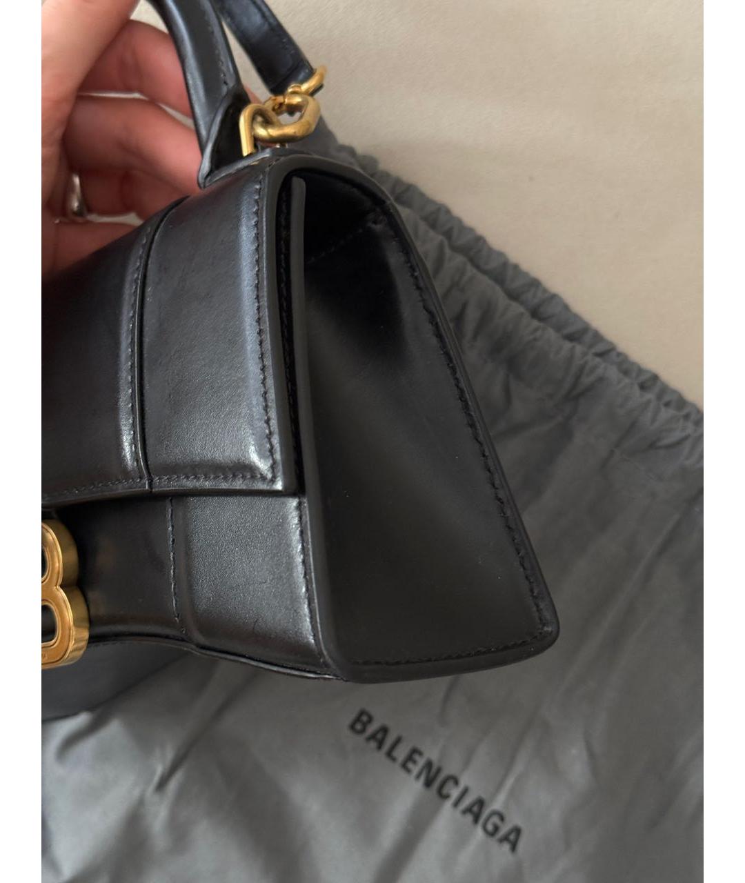 BALENCIAGA Черная кожаная сумка через плечо, фото 5