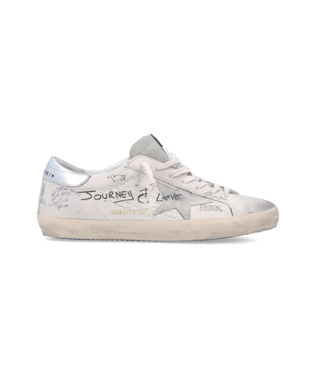 GOLDEN GOOSE DELUXE BRAND Белые кожаные низкие кроссовки / кеды, фото 1