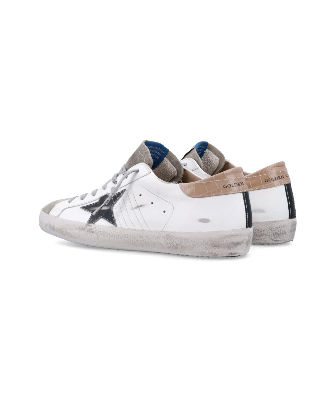 GOLDEN GOOSE DELUXE BRAND Белые кожаные низкие кроссовки / кеды, фото 4