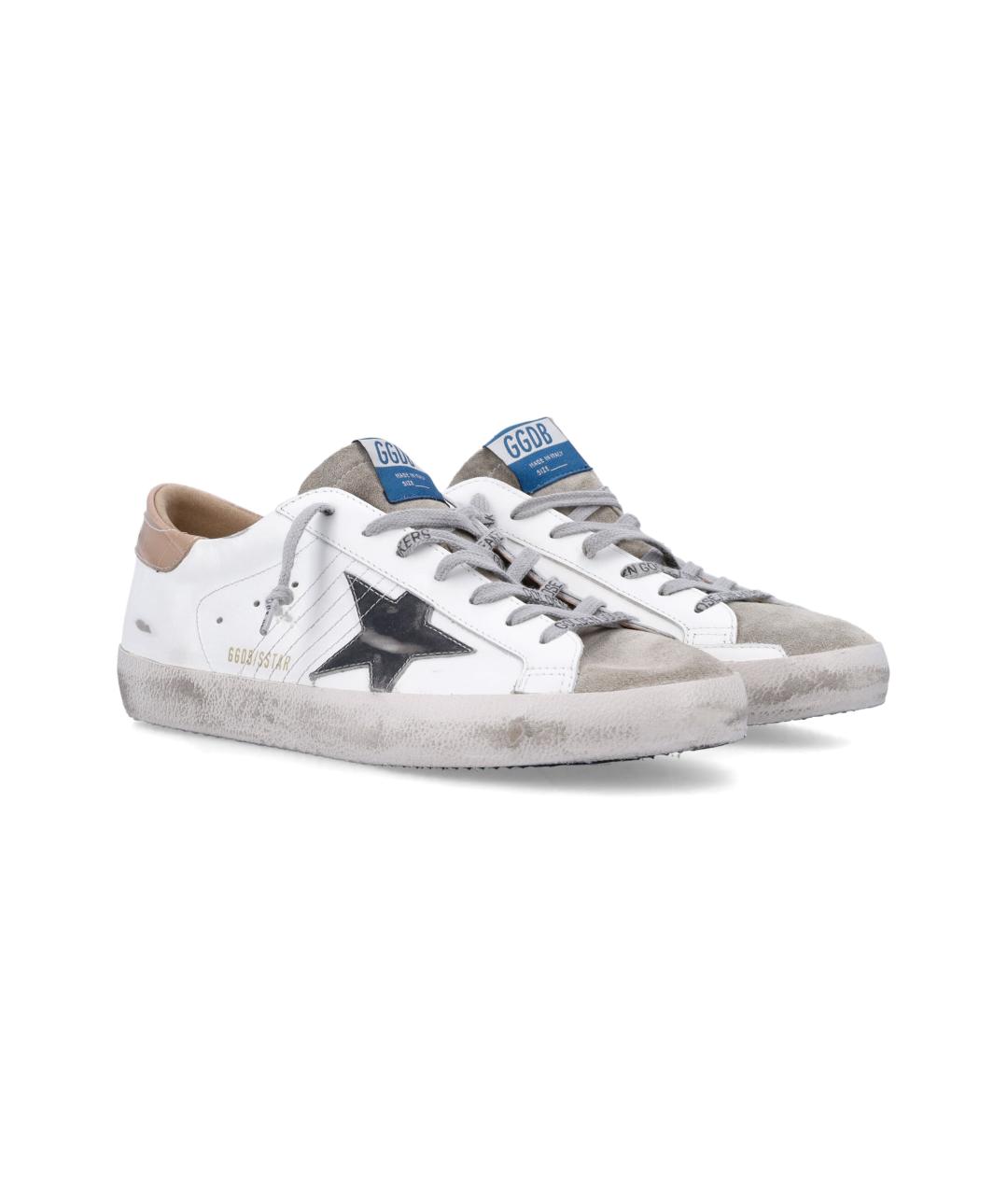 GOLDEN GOOSE DELUXE BRAND Белые кожаные низкие кроссовки / кеды, фото 2