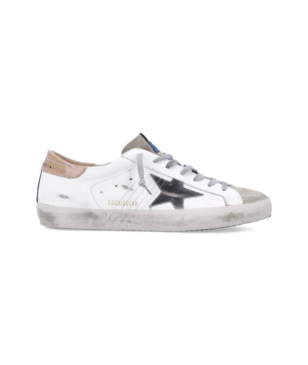 GOLDEN GOOSE DELUXE BRAND Белые кожаные низкие кроссовки / кеды, фото 1