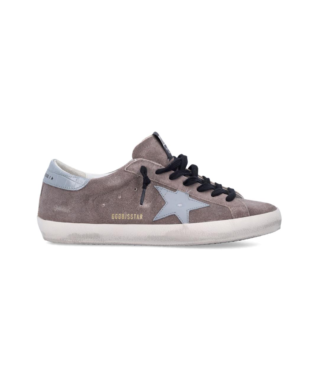 GOLDEN GOOSE DELUXE BRAND Коричневые замшевые низкие кроссовки / кеды, фото 1