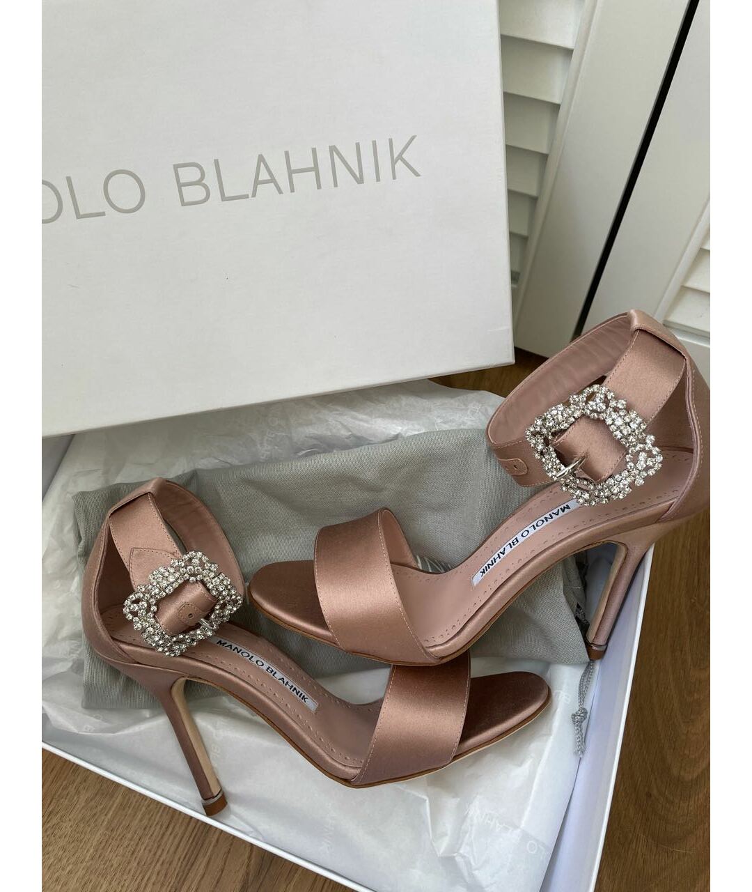 MANOLO BLAHNIK Текстильные босоножки, фото 3