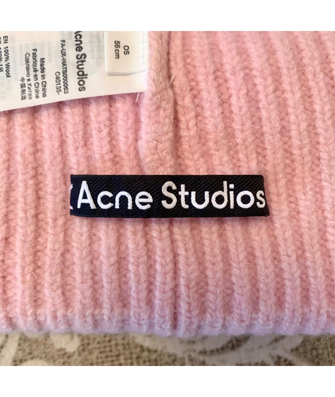 ACNE STUDIOS Розовая шерстяная шапка, фото 4