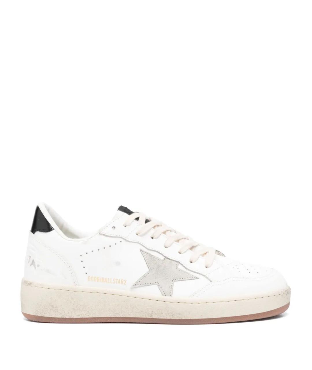 GOLDEN GOOSE DELUXE BRAND Белые кожаные низкие кроссовки / кеды, фото 1